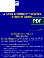 La Crisis Electric a en Venezuela Julio 2012