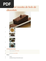 A Melhor Receita de Bolo de Chocolate