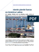 Mayo 2013 - El crecimiento pierde fuerza en América Latina