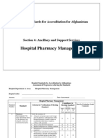 Hospital Standards For Accreditation For Afghanistan Hosp - Standards - Pharmacy