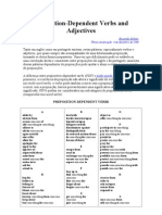 Preposition-Dependent Verbs and Adjectives:, É Que Nos