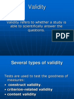Validity: Validity Refers To Whether A Study Is Able To Scientifically Answer The Questions