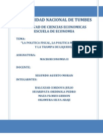 Politica Fiscal, Monetaria y Trampa de Liquidez