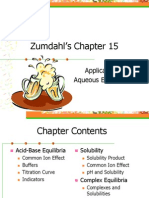 Zumdahl's Chapter 15: Applications of Aqueous Equilibria