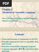 Elements of Assembly Language: How To Develop Assembly Language Programs Directives in MASM