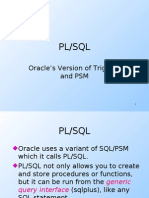 PL/SQL: Oracle's Version of Triggers and PSM