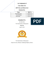 An Assignment of Case Study 12.1: (IIFT Mess and Dhaba Food) Submitted By: Name Roll. No