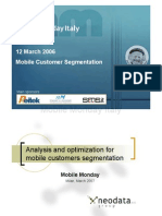 2007-03-12 Analysis and Optimization For Mobile Customers Segmentation - Giovanni Giuffrida - Neodata Group