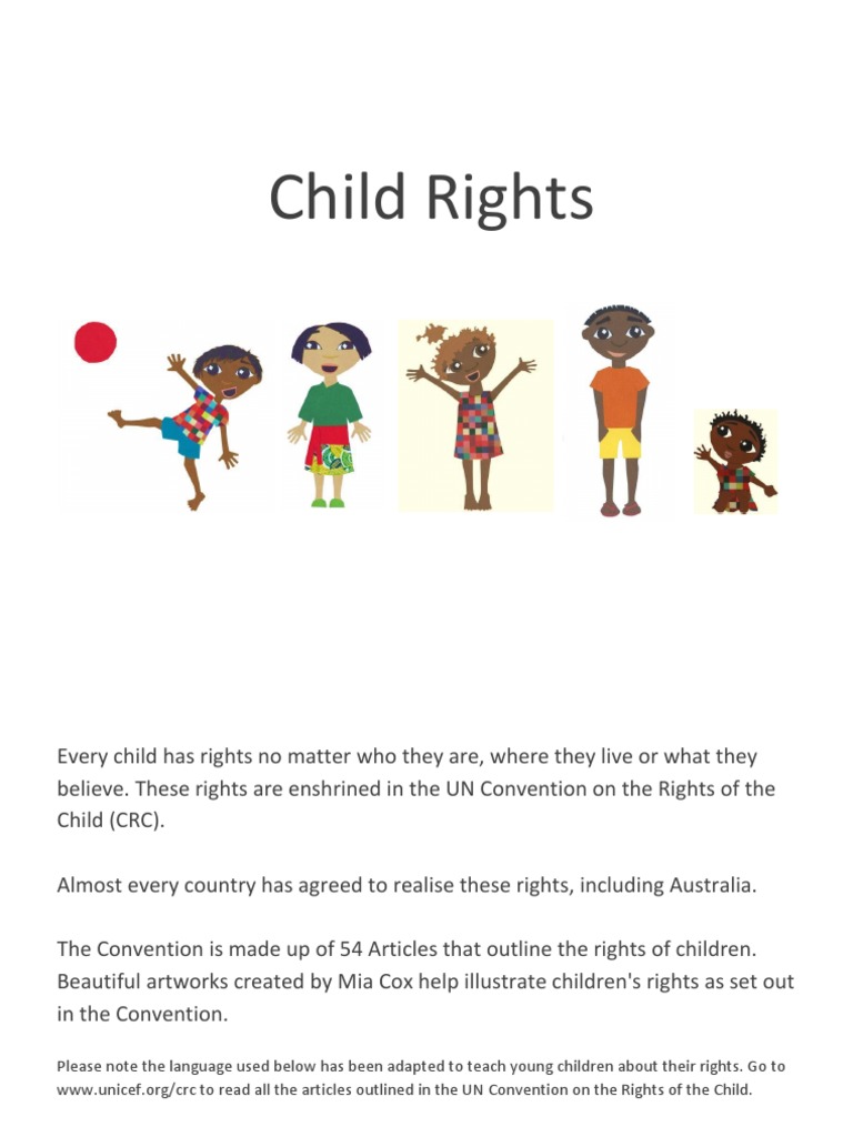 Illustrated Rights of the Child | Convention On The Rights Of The Child ...