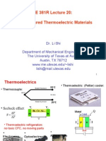 ME 381R Lecture 20: Nanostructured Thermoelectric Materials