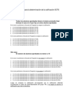 Casos especiales para la determinación de la calificación ECTS