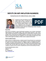 Inputs On WPI Inflation Numbers by Mr. Siddharth Shankar, Advisor Kassa