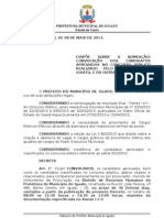 Decreto Nº 058-13 - Nomeação e Convocação