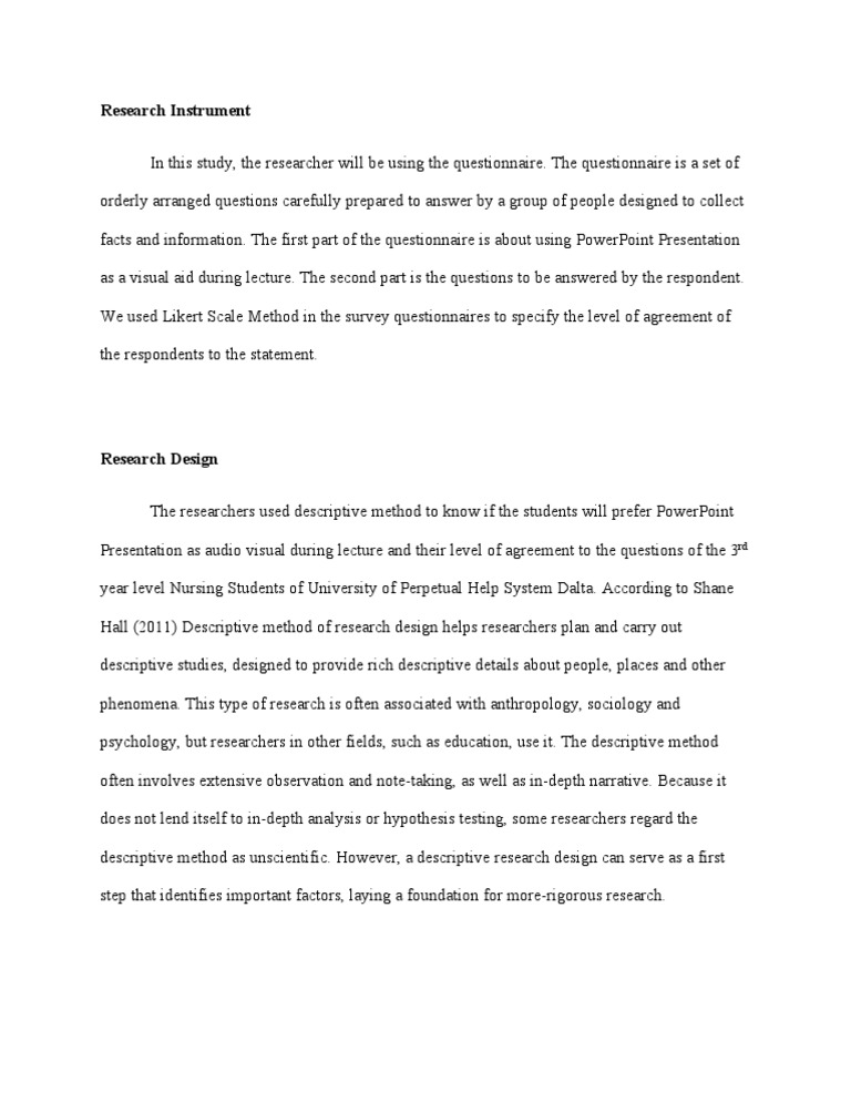Research Instrument Design Pdf