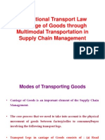 International Transport Law:Carriage of Goods Through Multimodal Transportation in Supply Chain Management