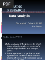 Data Analysis: Florenda F. Cabatit RN MA Facilitator