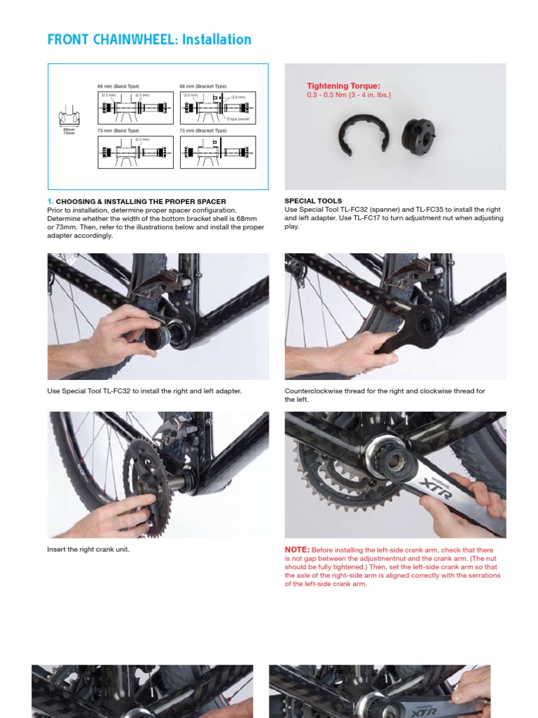 Easton Cinch Crankset Installation Instructions – ZBOTOE