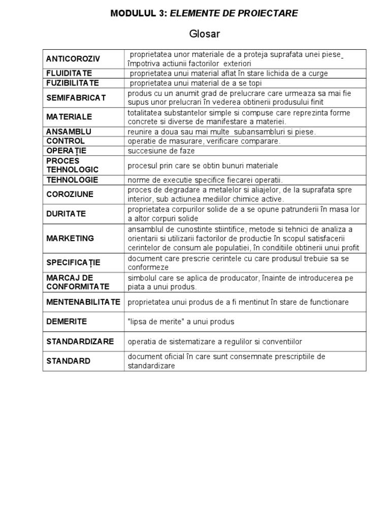 Modulul 3 - Elemente de Proiectare | PDF