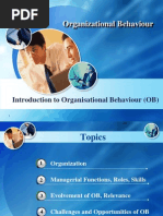 Organizational Behaviour: Introduction To Organisational Behaviour (OB)