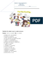 Ficha de Trabalho - Personal Pronouns