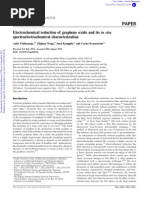Electrochemical Reduction of Graphene Oxide and Its in Situ