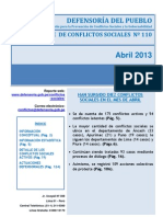 58reporte Mensual de Conflictos Sociales n 110 Abril
