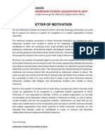 Letter of Motivation PPI Gent