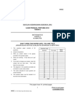 Sulit 015/2 015/2 Mathematics Paper 2 May 2012: 40 Minutes