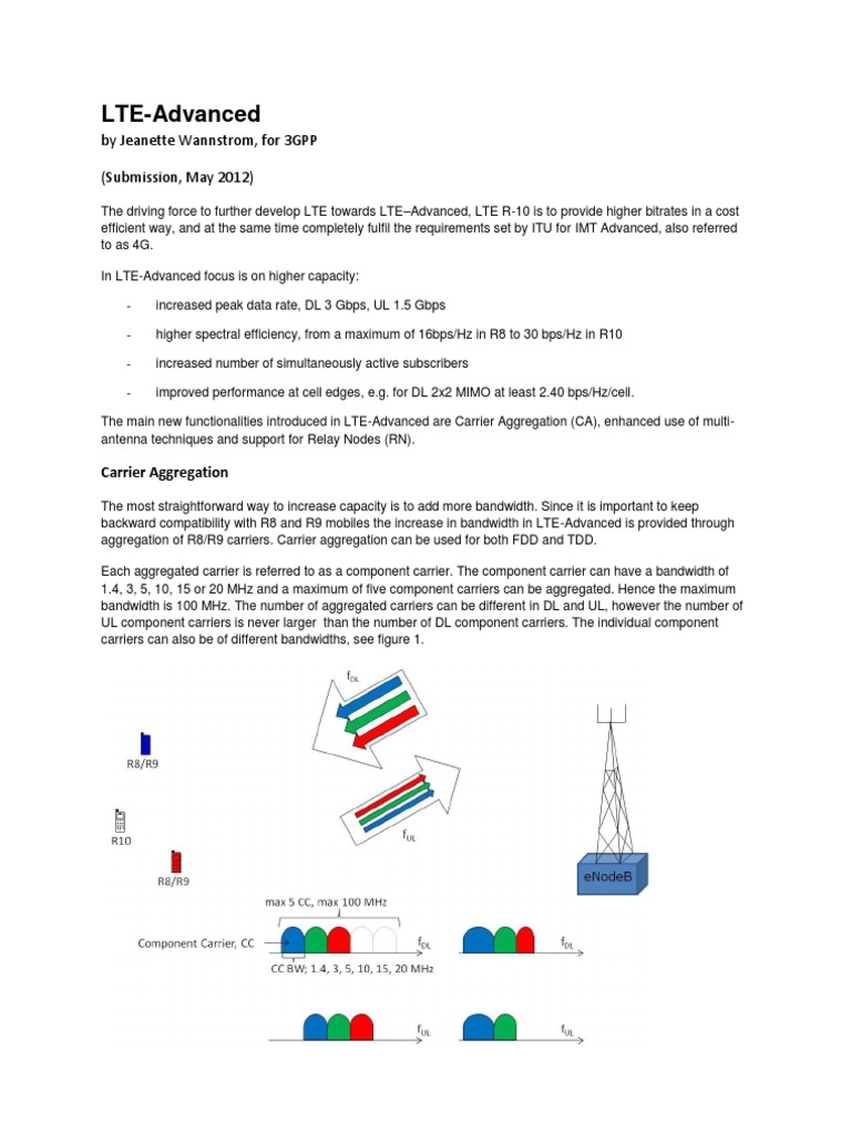 Lte Advanced | PDF | Technology & Engineering