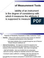Measurement Tools Reliabiliy
