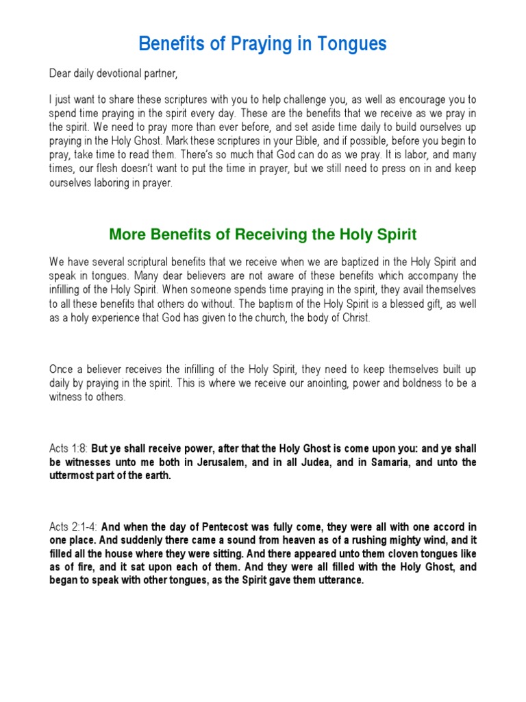 7 Benefits Of Praying In Tongues