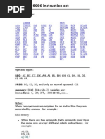 Complete 8086 Instruction Set