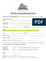 2013 Dare to Cheer Registration Form