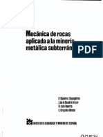 IGME - Mecánica de Rocas en Minería Metálica Subterránea [1991]