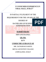 Study consumer experience Central Mall Surat
