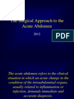 The Surgical Approach To The Acute Abdomen