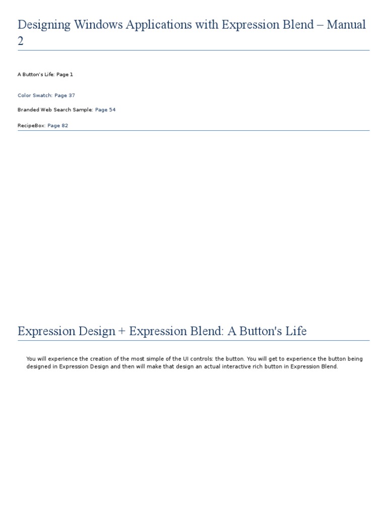Ejemplo Con Expression Blend Manual 2 | PDF | Extensible Application ...
