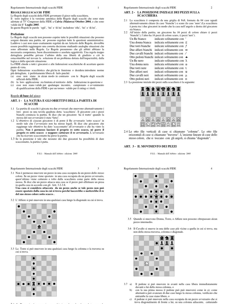 Regolamento Internazionale Degli Scacchi FIDE