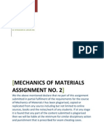 Mechanics of Materials Assignment No. 2