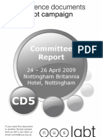 Committee Report 24 - 26 April 2009 Nottingham Britannia