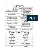 Similes - Parent & Young