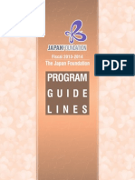 Program Guide Lines: The Japan Foundation