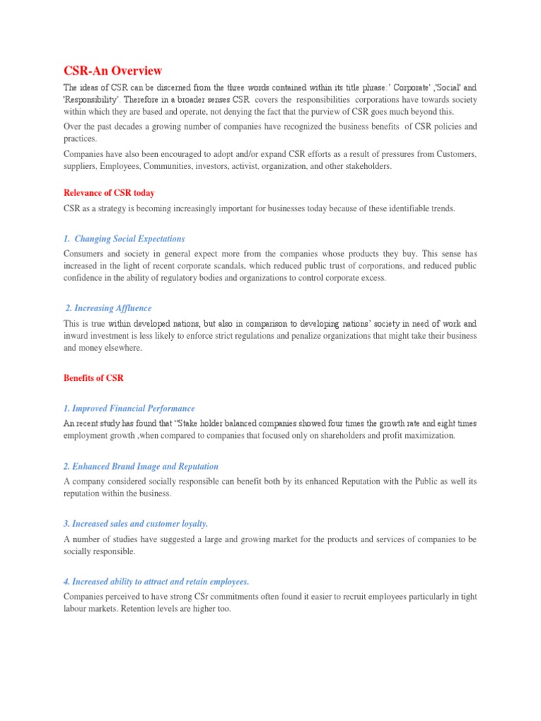 Understanding Corporate Social Responsibility | PDF | Corporate Social ...