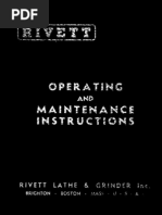 Rivett Lathe 1020S Operating Manual