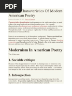 Top 10 Characteristics of Modern American Poetry