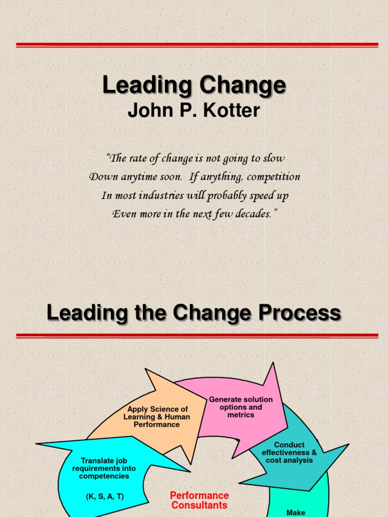 Leading Major Organizational Change: An 8-Stage Process | PDF ...