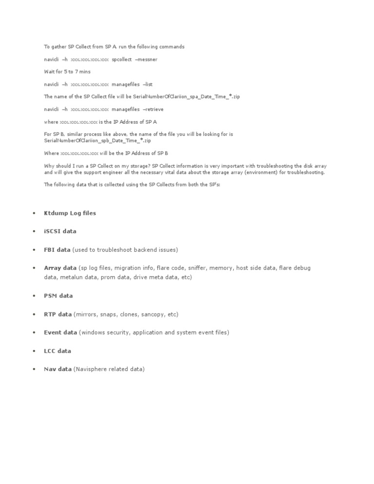 SP Collect Guide for Storage Troubleshooting | PDF | System Software ...