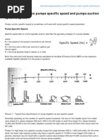 Difference Between Pumps Specific Speed and Pumps Suction Specific Speed