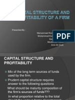 .Capital Structure and Profitability of A Firm