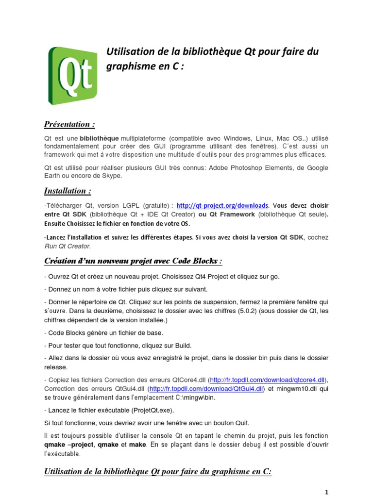 Créer des GUI avec Qt en C | PDF | Bibliothèque logicielle | Interface ...